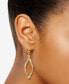 Фото #2 товара Satin Twist Drop Earrings in 14K Two-Tone Gold