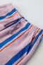 Striped terry bermuda shorts