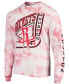 Фото #3 товара Men's Red Houston Rockets Throwback Tie-Dye Long Sleeve T-shirt