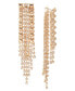 ფოტო #1 პროდუქტის Glass Stone Chain Front & Back Drop Earrings, Created for Macy's