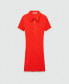 ფოტო #6 პროდუქტის Women's Textured Polo-Neck Dress