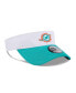 ფოტო #2 პროდუქტის Men's White/Aqua Miami Dolphins 2024 NFL Training Camp Adjustable Visor