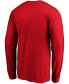 Фото #3 товара Men's Red St. Louis Cardinals Official Wordmark Long Sleeve T-shirt
