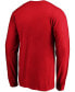 ფოტო #3 პროდუქტის Men's Red St. Louis Cardinals Official Wordmark Long Sleeve T-shirt