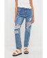 ფოტო #2 პროდუქტის Women's Medium Wash 90s Full Length Denim Jeans