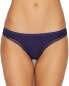 OnGossamer 289066 Cabana Cotton Hip G Thong with Trim Panty Underwear, Navy, L