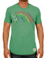 Фото #1 товара Men's Heather Green Hawaii Warriors Vintage-Like Rainbow Tri-Blend T-shirt