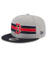 Фото #1 товара Men's Gray, Navy Boston Red Sox Band 9FIFTY Snapback Hat