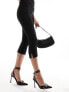 Фото #5 товара ASOS DESIGN ribbed capri pants in black