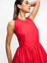 Фото #3 товара Never Fully Dressed backless midaxi dress with pockets in red