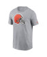 Men's Gray Cleveland Browns Logo Essential T-shirt