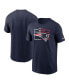 Men's Navy New England Patriots Essential Local Phrase T-shirt
