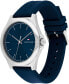 ფოტო #2 პროდუქტის Men's Quartz Blue Silicone Watch 42mm