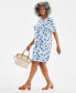 Фото #2 товара Plus Size Printed Boat-Neck Dress, Created for Macy's