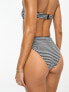 Фото #3 товара ASOS DESIGN mix and match seersucker high leg high waist bikini bottom in mono gingham