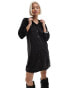 Only puff sleeve denim mini dress in black M - фото #2