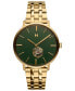 ფოტო #1 პროდუქტის Men's Legacy Slim Automatic Gold-Tone Stainless Steel Watch 42mm