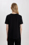 Kadın T-Shirt Siyah W9584AZ/BK81