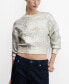Фото #1 товара Women's Foil Round-Neck Sweater
