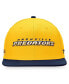 ფოტო #4 პროდუქტის Men's Gold, Navy Nashville Predators Iconic Color Blocked Snapback Hat