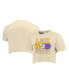 ფოტო #1 პროდუქტის Women's Natural LSU Tigers Comfort Colors Baseball Cropped T-Shirt