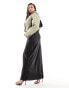 Фото #2 товара 4th & Reckless Plus exclusive maxi satin skirt in black