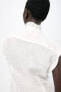 Фото #8 товара Рубашка из 100% ткани рами с воланами — zw collection ZARA