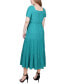 ფოტო #2 პროდუქტის Missy Short Sleeve Tiered Midi Dress