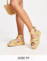 ASOS DESIGN Wide Fit – Journey – Bast-Espadrilles in Natur, weite Passform