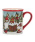 Фото #2 товара Christmas Gnomes 16 oz Mugs Set of 4, Service for 4