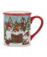 Christmas Gnomes 16 oz Mugs Set of 4, Service for 4