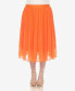 ფოტო #1 პროდუქტის Plus Size Pleated Chiffon Midi Skirt