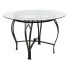 Фото #2 товара Syracuse 45'' Round Glass Dining Table With Black Metal Frame