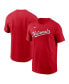 Фото #1 товара Men's Red Washington Nationals Fuse Wordmark T-shirt