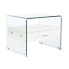 Фото #1 товара Ночной столик DKD Home Decor Белый Прозрачный Стеклянный Деревянный MDF 50 x 40 x 45,5 cm