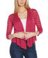 Women's Pointelle Stich Flowy Open Cardigan