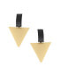ფოტო #1 პროდუქტის Women's Black Triangle Drop Earrings