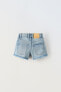 Frayed denim bermuda shorts