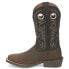 Фото #5 товара Justin Boots Stampede 12" Wide Square Toe Cowboy Mens Black, Brown Casual Boots