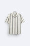 Striped cotton - linen shirt