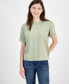 ფოტო #1 პროდუქტის Juniors' Super Soft Crewneck Tee