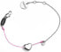 Фото #1 товара Модный розовый браслет с блестящим сердцем