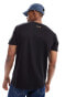 Brave Soul short sleeve t-shirt with ribbed binding and graphic print in black