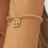 Charming gold-plated bracelet Lucky Light Four-leaf clover SKT46