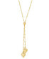 ფოტო #3 პროდუქტის Double Heart 18" Lariat Necklace in 10k Gold