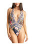 ფოტო #1 პროდუქტის Women's High Leg V-neck One Piece Swimsuit