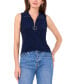 ფოტო #1 პროდუქტის Women's Sleeveless O-Zip Top