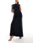 NA-KD co-ord maxi skirt in black pinstripe Schwarz/Nadelstreifen, 34 - фото #4