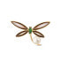 Charming brooch with genuine white pearl and mother-of-pearl 2 in 1 Dragonfly JL0821