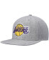 ფოტო #1 პროდუქტის Men's Heathered Gray Los Angeles Lakers 2.0 Snapback Hat